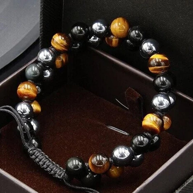 Jewelance™ ProtectionBracelet 1+1 GRATIS: Dubbel Laag Tijgeroog Bescherming Armband