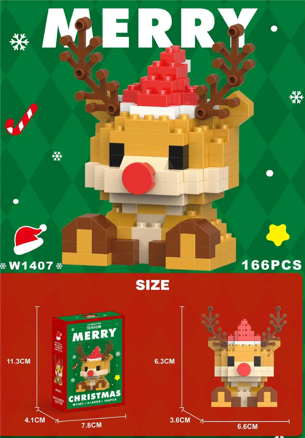 Kletshuts™ HolidayBlocks 1+1 GRATIS: Kinderen Creatievelingen Micro Bouwen Blokken Kerst Vakantie Editie