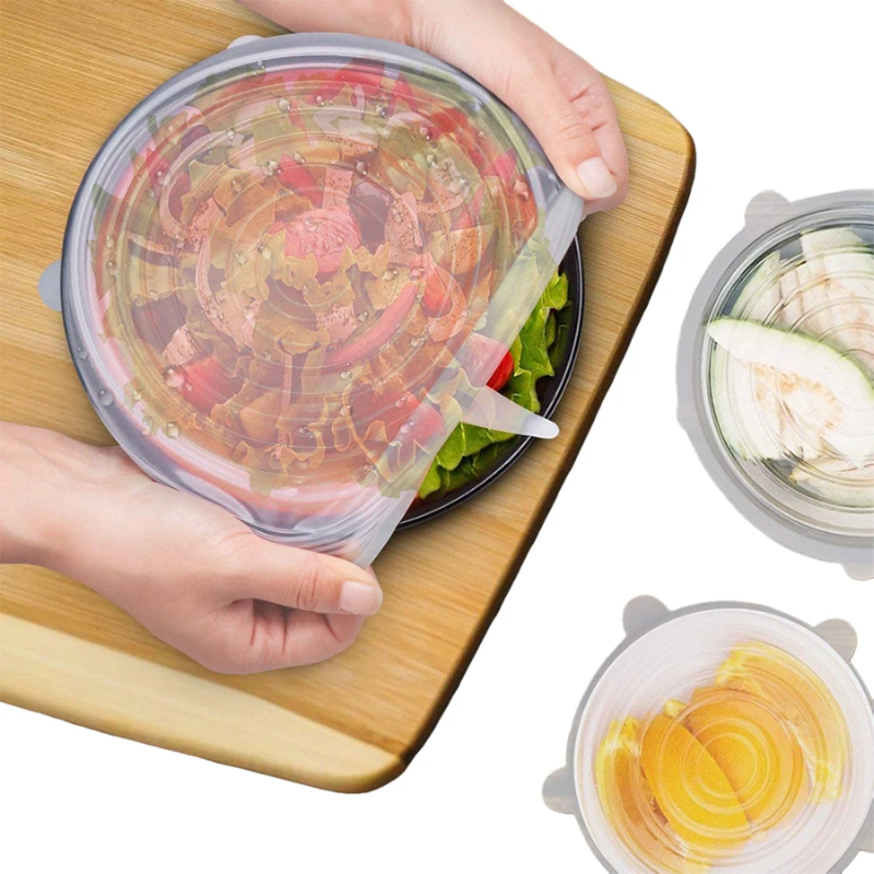 Globetrek° FoodCovers 1+1 GRATIS: Milieuvriendelijke Herbruikbare Stretch Siliconen Voedselcovers