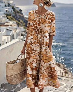 Icone™ PocketDress: Casual Vloeiende Losse Gedrukte Pocket Dress