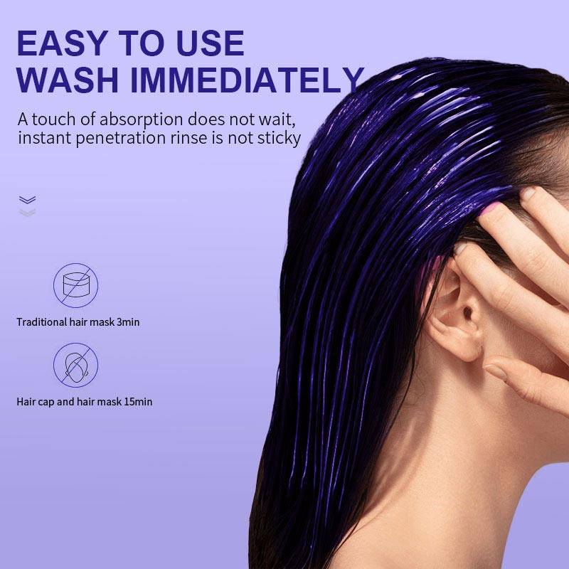 Rose® KeratinMask: Kleur En Diepe Herstel Paarse Keratine Toning Haarmasker
