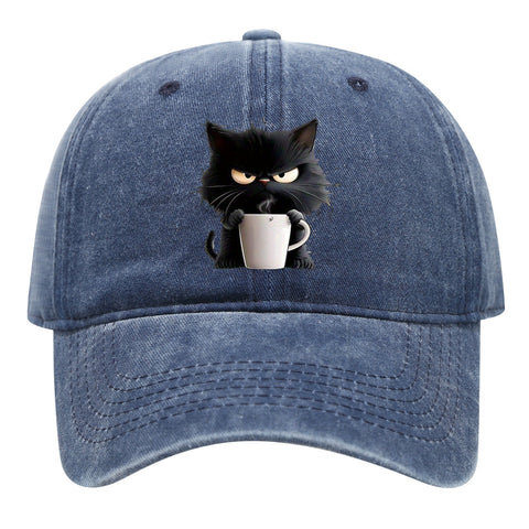 Icone™ CatCap 1+1 GRATIS: Stijlvol Casual Zwarte Baseball Speelse Kat Cap Ontwerp