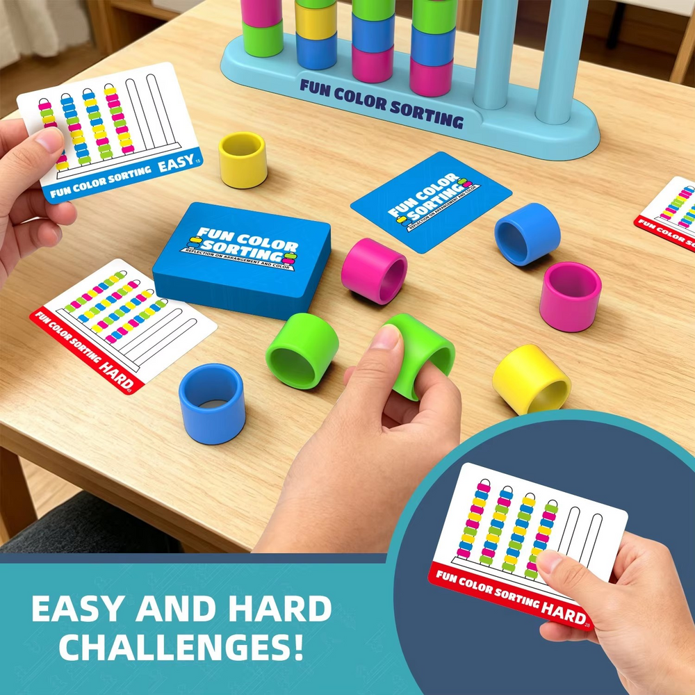 Kletshuts™ ColorStack: Kleur Stapel Speluitdaging Kinderspeelgoed