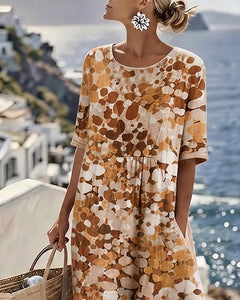 Icone™ PocketDress: Casual Vloeiende Losse Gedrukte Pocket Dress