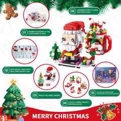 ChristmasBlocks: Kerstmis Advent Kalender Bouwen Blokken Set