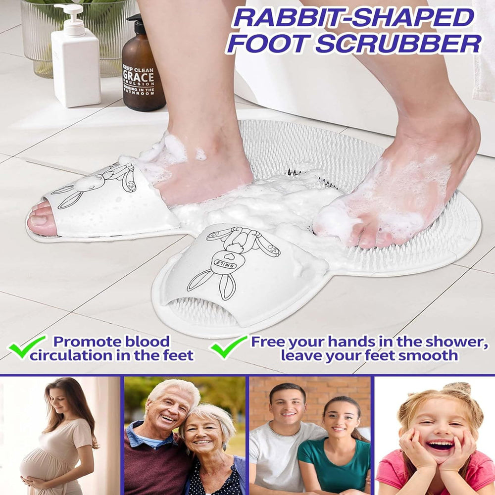 FootScrubber™ - Konijnvormige Douche Voeten Schrobber En Massage Mat