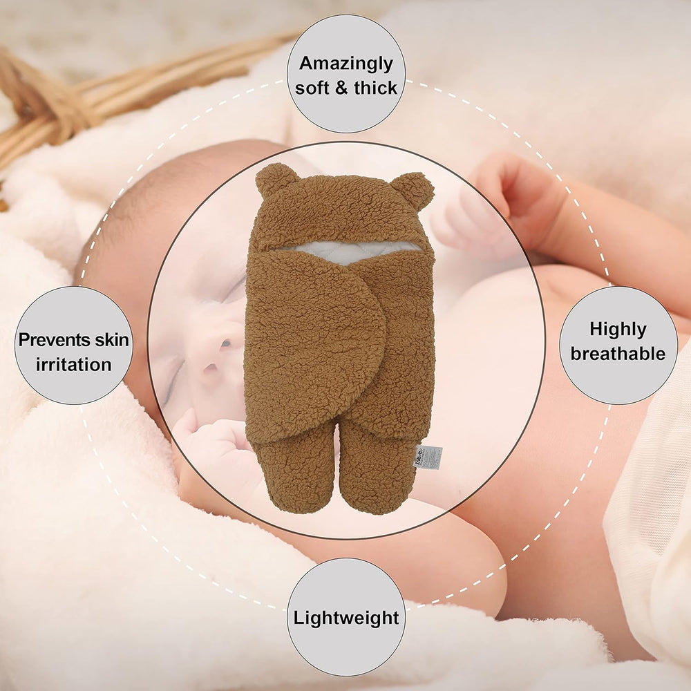 Kletshuts™ BabySwaddle: Ultra-Zachte Veilige Baby Inbakeren Slaapzak