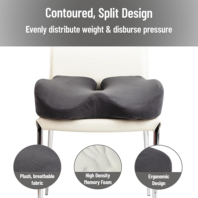 SeatRelief - Geheugen Schuim Coccyx Ontlastin Zitting Kussen