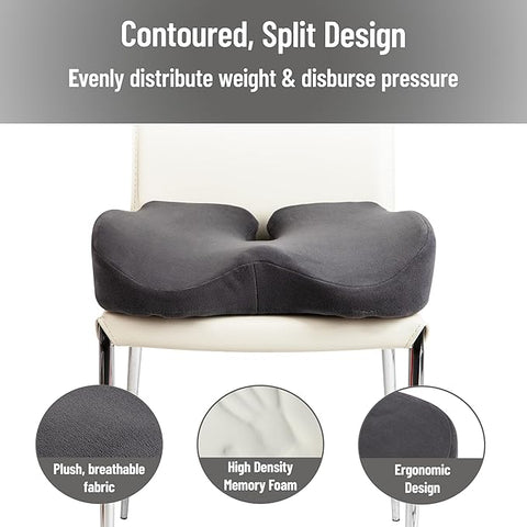 SeatRelief - Geheugen Schuim Coccyx Ontlastin Zitting Kussen