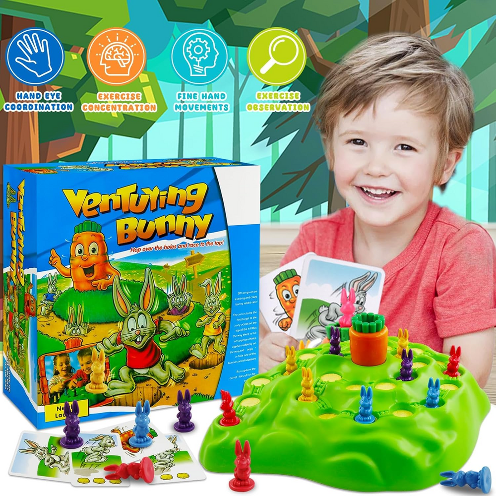 Kletshuts™ BunnyTrap: Familie Vriendelijk Konijn Val Strategie Spel