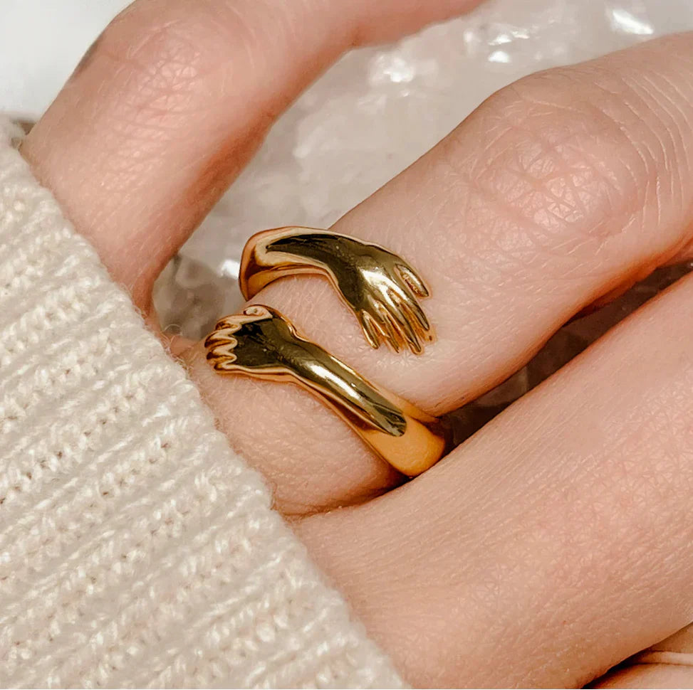 Jewelance™ HugRing 1+1 FREE: Verstelbaar Knuffelend Stijl Belofte Ring