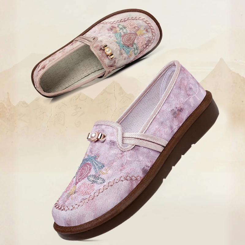 Happy™ EmbroideredLoafers: Comfortabele Elegante Geborduurde Patroon Loafers