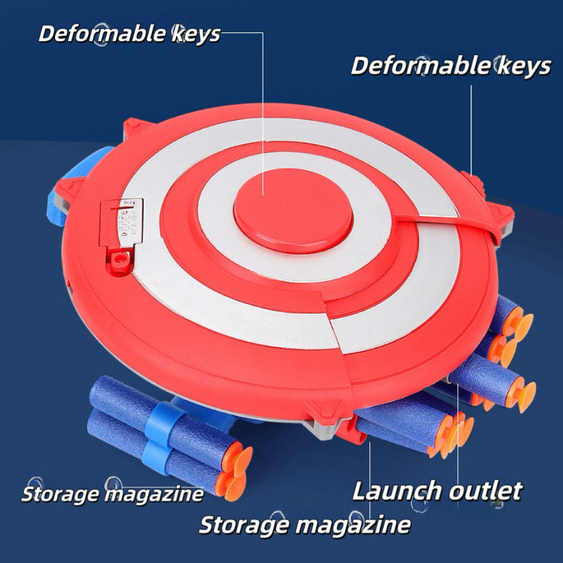 Kletshuts™ ShieldBlaster: Dart Schild Lanceerder Snel Vuur Pols Gemonteerd Blaster