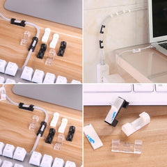 GlideHold® WireClamps 1+1 GRATIS: Zelfklevende Eenvoudige Kabelorganisatie Draadklemmen
