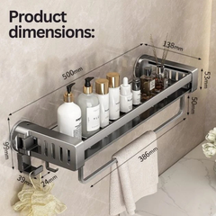 GlideHold® ShelfRack: Badkamer Douche Opbergrek En Organizer Plank