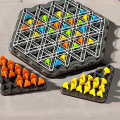 Kletshuts™ ThinkGame - Driehoek Ketting Strategie En Duel Logica Denkspel