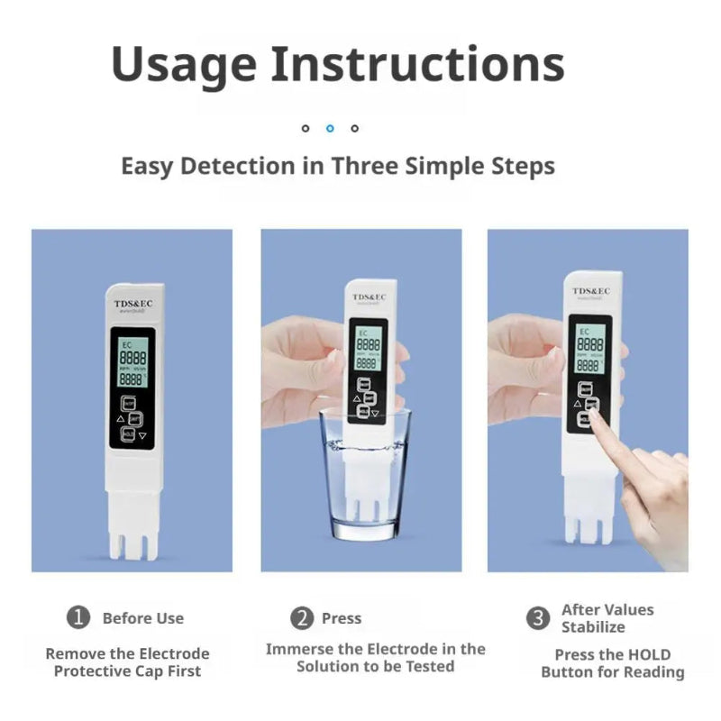 Globetrek° WaterTester 1+1 GRATIS: Instant Zuiverheidsdetectie Waterkwaliteits Tester Tool