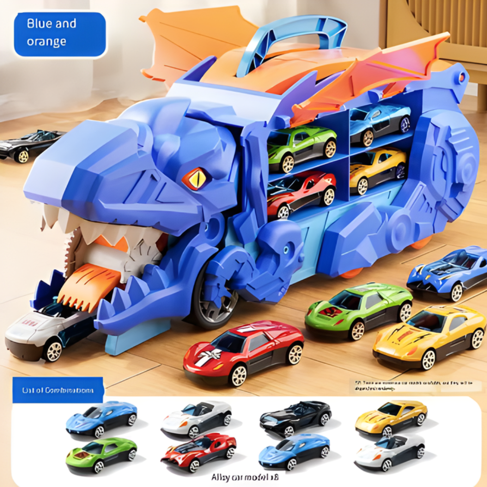 Kletshuts™ DinoPlayset: Dino Slikken Voertuig Spoor Auto Kinderen Spelen Set