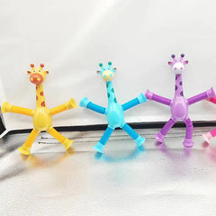 Kletshuts™ StretchyGiraffe: Telescopisch Rekbaar Giraffe Speelgoed Met Zuignap