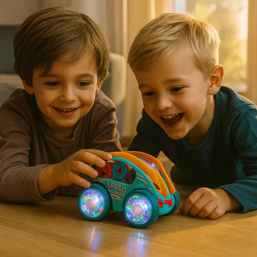 Kletshuts™ CarToy: Kleurrijk Licht Muziek Elektrisch Stunt Vrachtwagen 360° Draaiend Speelgoed Auto