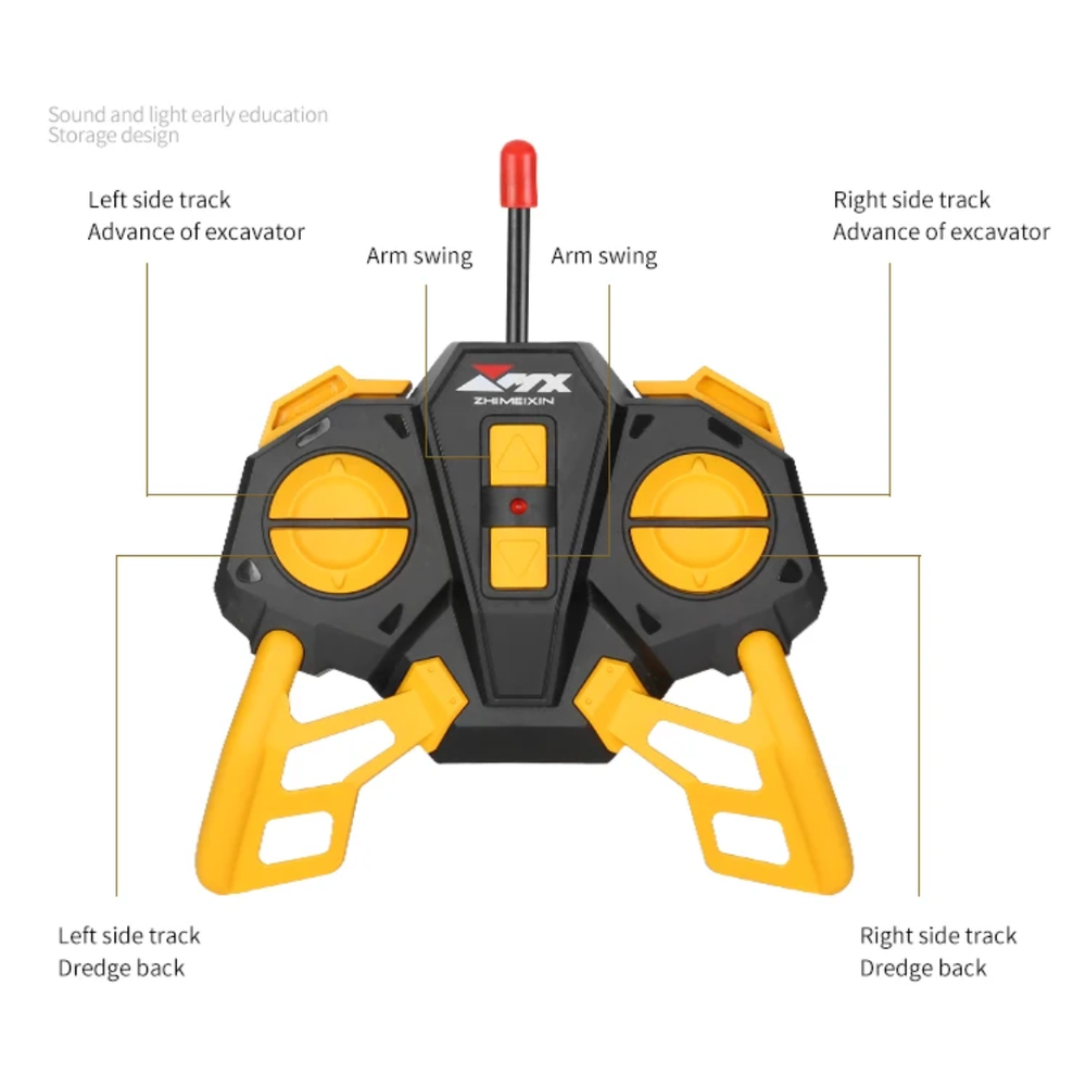 Kletshuts™ ExcavatorToy: Afstandsbediening Kinder Graafmachine Speelgoed