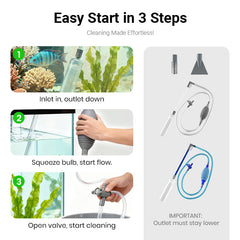 Cleaner Pro° AquariumVacuum: Eenvoudig Te Gebruiken Aquariumstofzuiger Voor Onderhoud