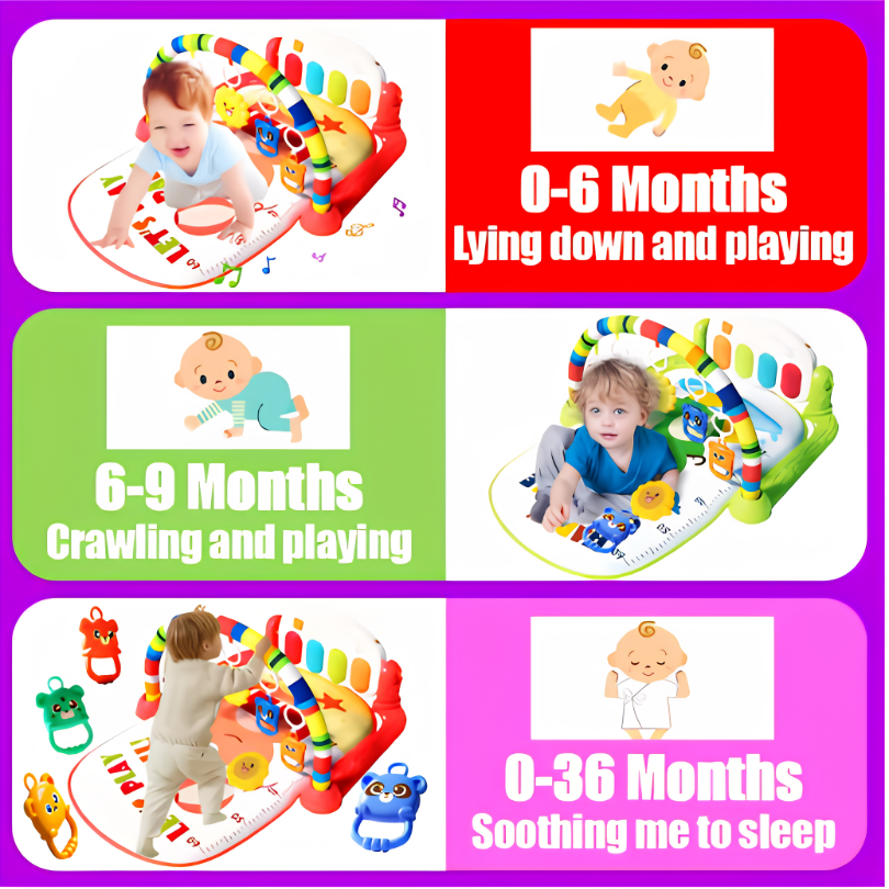 Kletshuts™ MusicBaby: Interactieve Leuke Kleurrijke Muzikale Baby Speelmat