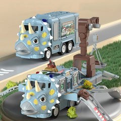 Kletshuts™ DinoTruck: Dinosaurus Vrachtwagen Speelgoed Set Met Verlichting En Muziek