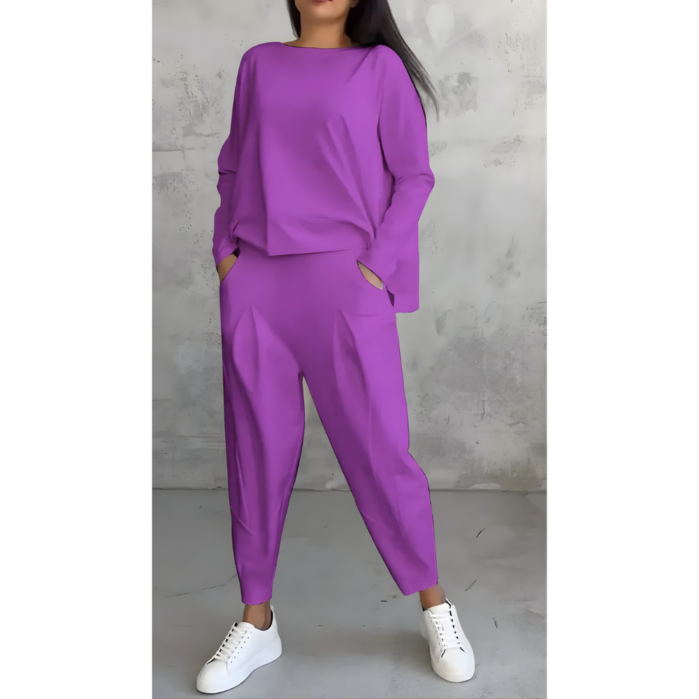 Icone™ CasualOutfit: Dames Lange Mouwen En Broek Twee-Delige Casual Outfit