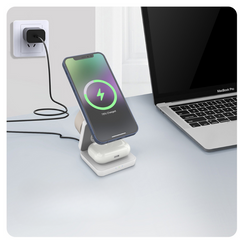 Holder360° MultiCharger: Multifunctioneel Opvouwbaar Magnetisch Oplaad Standaard