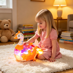 Kletshuts™ SwanToy - LED Transparant Tandwiel Ontwerp Zwanen Speelgoed