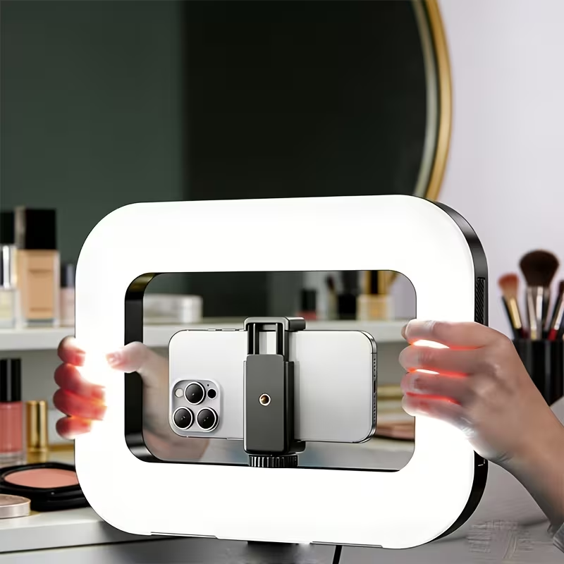 Ledsen™ StudioLight: Verstelbare Rechthoekige LED Studio Licht Met Telefoonhouder