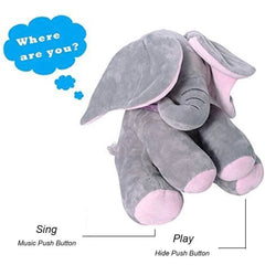 Kletshuts™ ElephantToy: Interactief Kiekeboe Oor-Klapperende Olifant Speelgoed