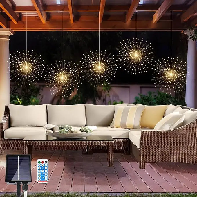 Ledsen™ FireworkLamp: Flexibele Zonne-Energie Vuurwerkstijl Lamp
