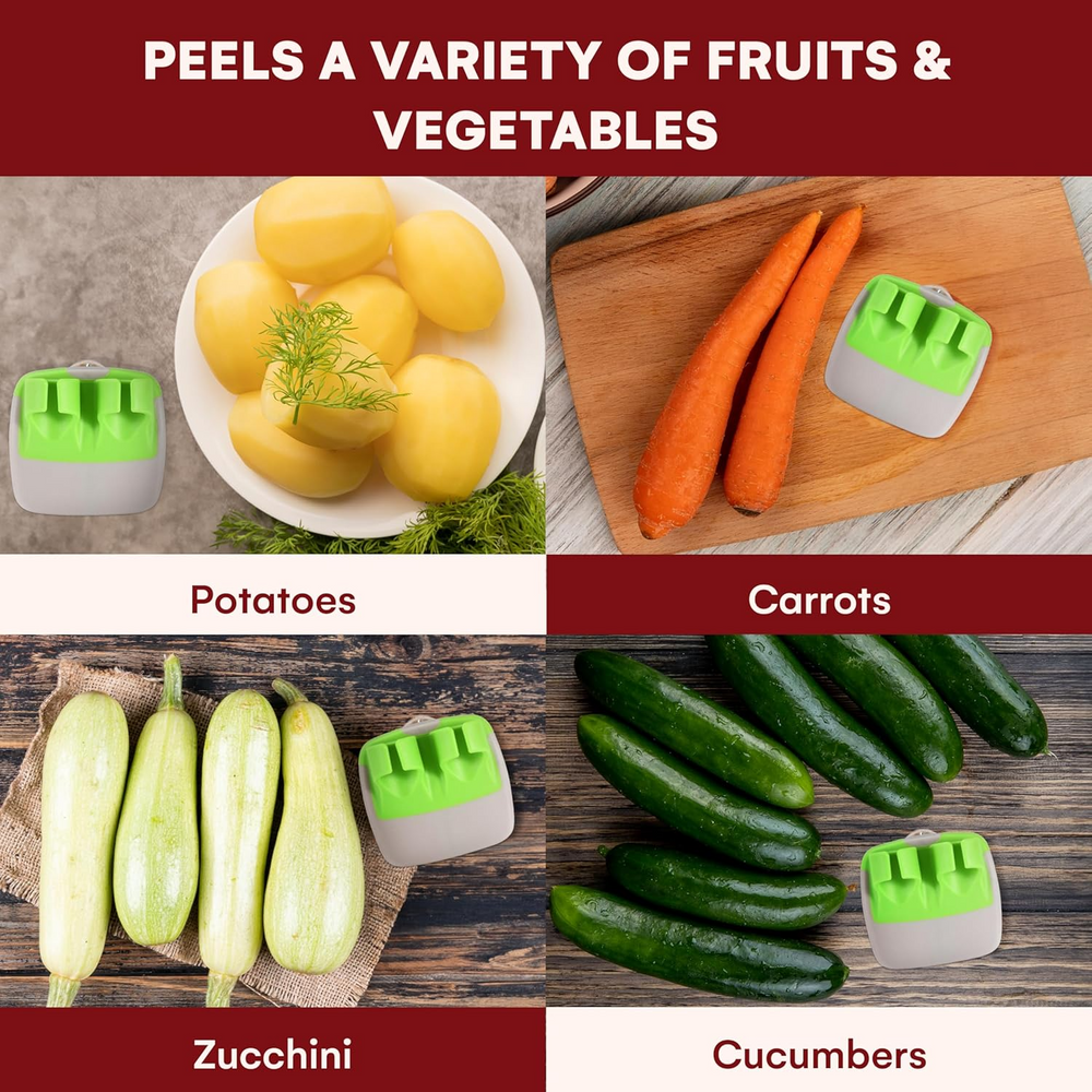 Globetrek° SafePeeler 1+1 GRATIS: Multifunctionele Compacte Fruit En Groente Veilig Schiller