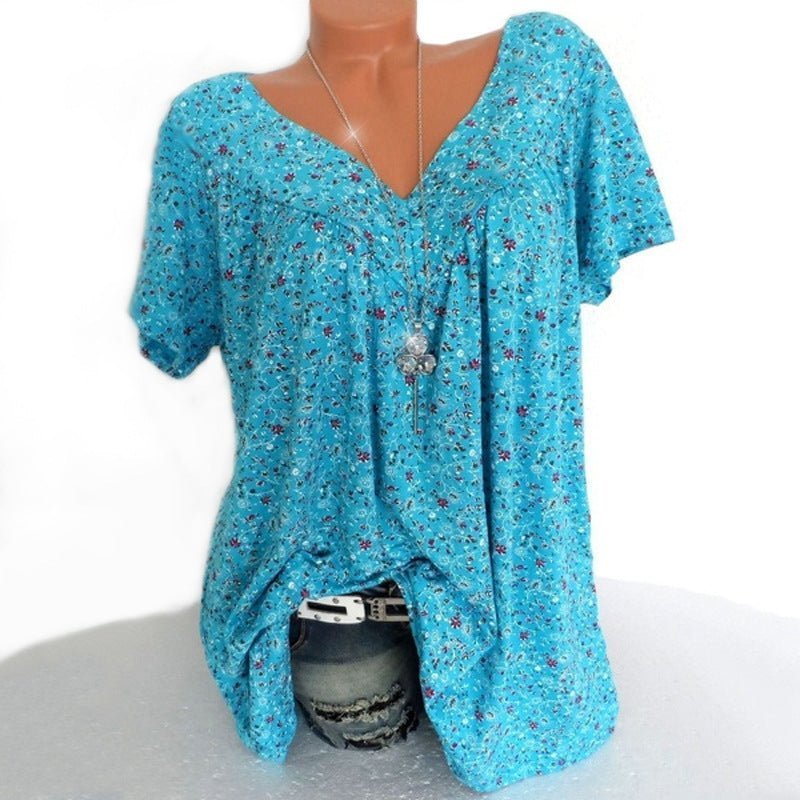 Icone™ LooseTop - Ademend V-Hals Loszittend Bloemdruk Top