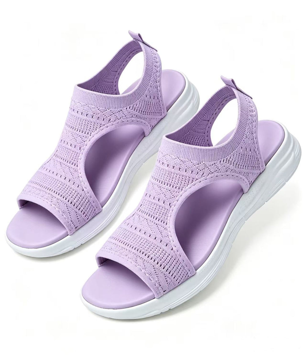 Happy™ FlatSandals: Ademend Open-Tenen Comfortabele Platte Sandalen