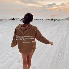 Icone™ DearHoodie: Hoodie Met Voor En Achterkant Opdruk Bericht