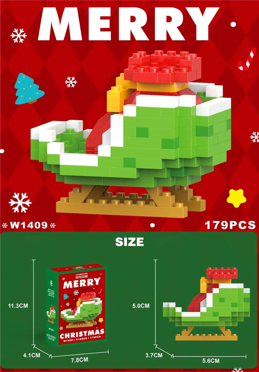 Kletshuts™ HolidayBlocks 1+1 GRATIS: Kinderen Creatievelingen Micro Bouwen Blokken Kerst Vakantie Editie
