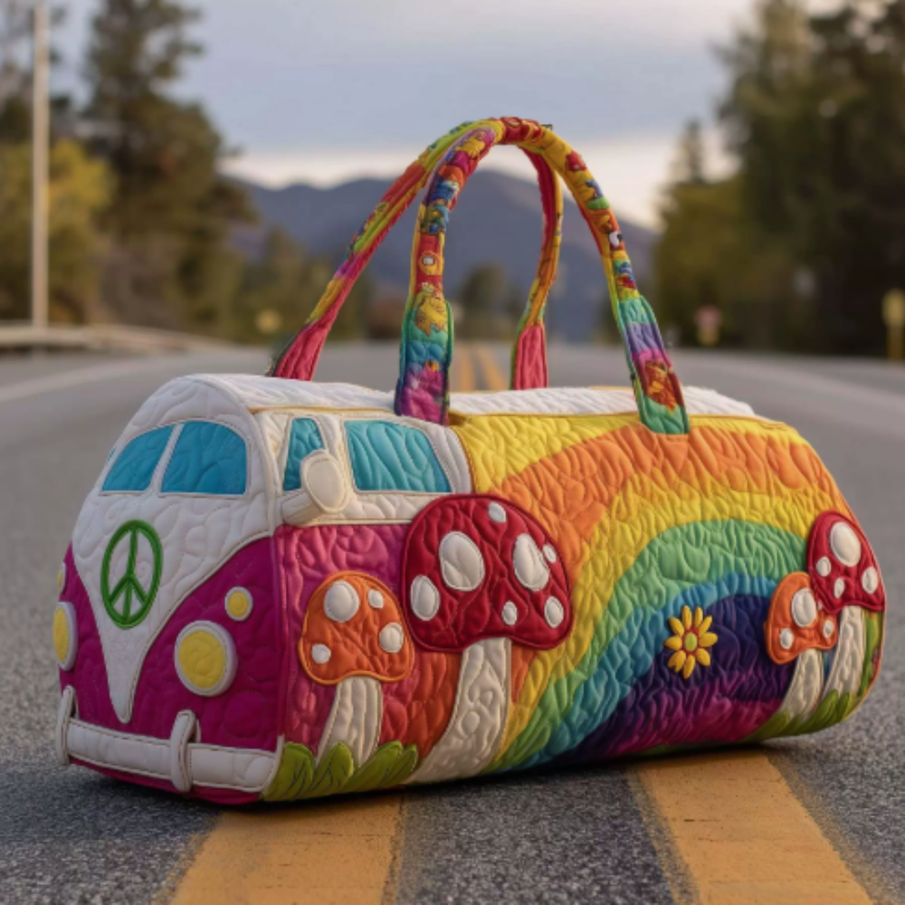 Icone™ DuffleBag: Levendige Hippie Stijl Multifunctionele Reis Duffel Tas
