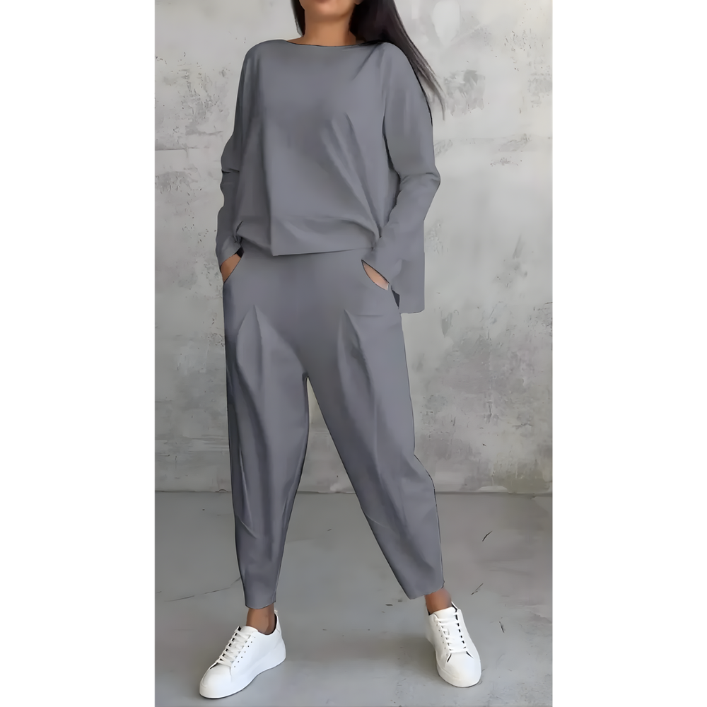 Icone™ CasualOutfit: Dames Lange Mouwen En Broek Twee-Delige Casual Outfit