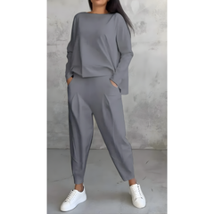 Icone™ CasualOutfit: Dames Lange Mouwen En Broek Twee-Delige Casual Outfit