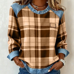 Icone™ PlaidBlouse: Tijdloos Stijlvolle Toevallig Vintage Plaid Bloes