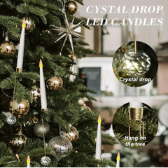 Ledsen™ ChristmasGlow: LED Magische Kerst Glans Kristallen Bol Kaarsen