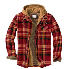 Icone™ CheckeredJacket: Winter Capuchon Toevallig Geruite Jasje