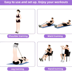 BandTrainer 1+1 GRATIS: Elastisch Eenvoudig-Naar-Meenemen Fitheid Pedaal Band Dresseur