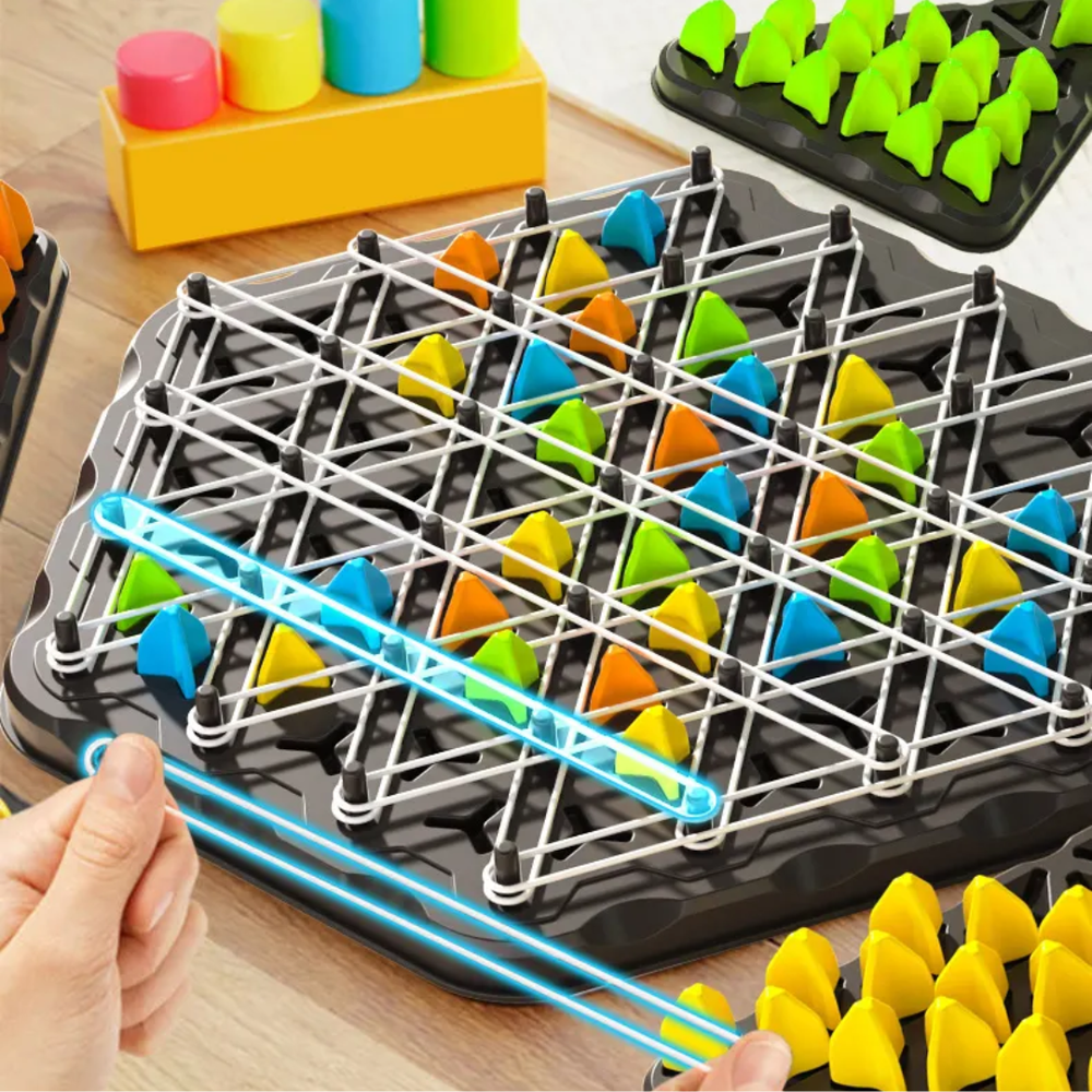 Kletshuts™ ThinkGame - Driehoek Ketting Strategie En Duel Logica Denkspel