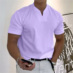 Icone™ MensShirt: Korte Mouw V-Hals Ontwerp Heren T-shirt