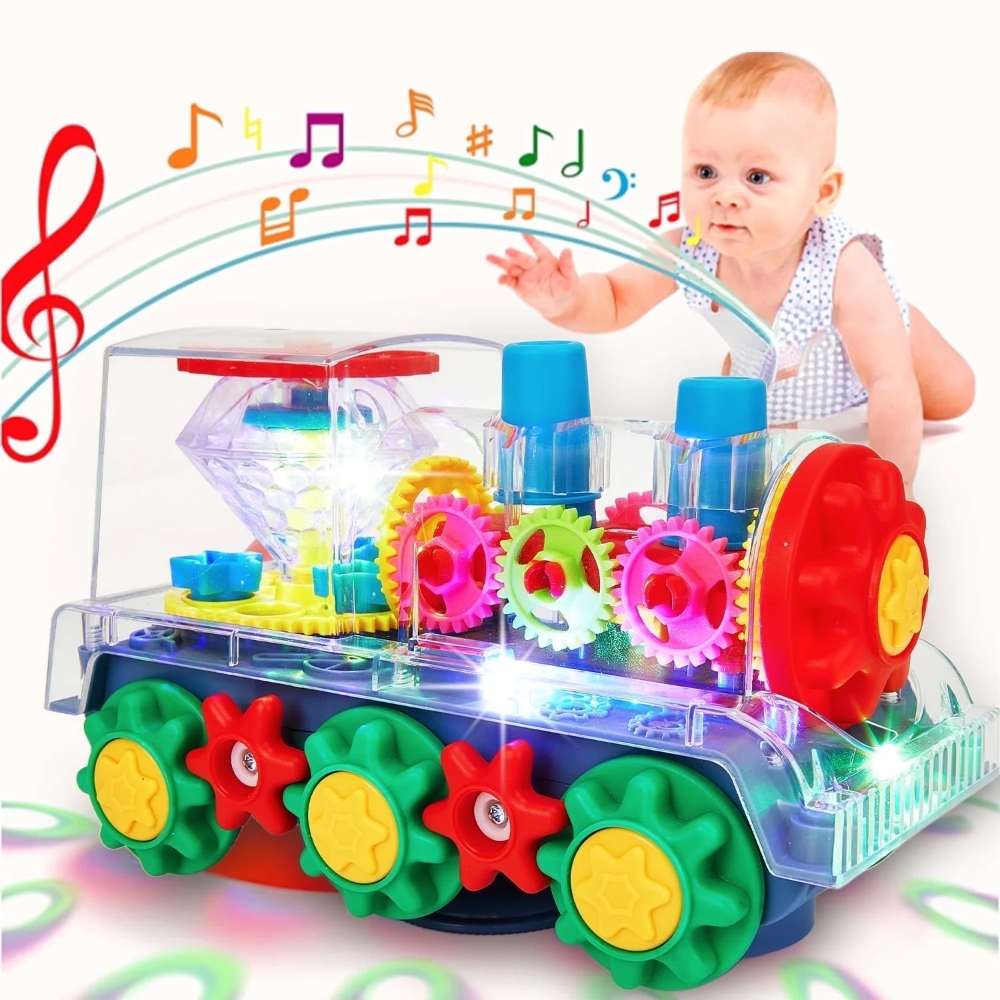 Kletshuts™ DancingTrain: Licht-Op Automatisch Dansend Treintje Met Zichtbare Tandwielen