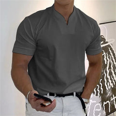 Icone™ MensShirt: Korte Mouw V-Hals Ontwerp Heren T-shirt